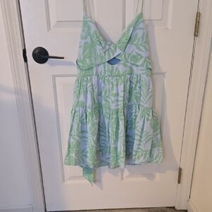 Trixxi Mint Leaf Print Dress